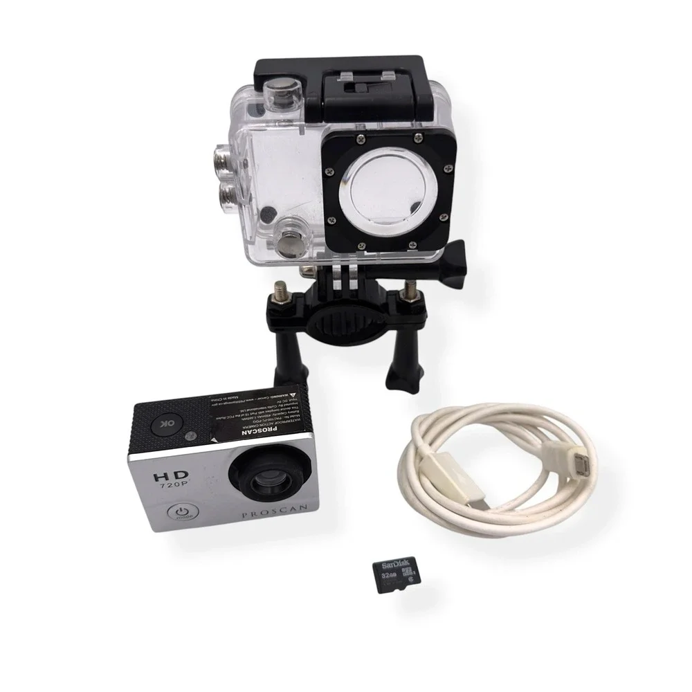 HD ProScan Camera Full HD 720P Waterproof Housing/Mount & Charging Cable